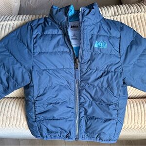 REI 3T Blue Reversible Puffer
